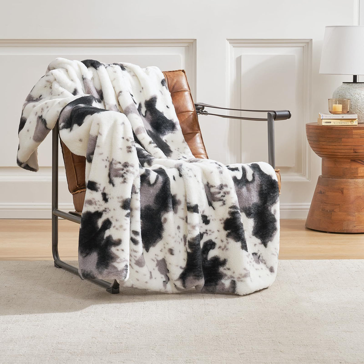 Plaid motif cow-boy noir