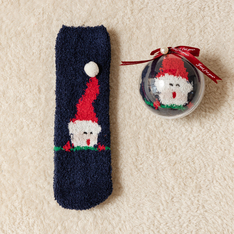 Boule chaussette coloris bleu marine