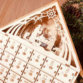 Calendrier de l'avent en bois à vingt-quatre tiroirs