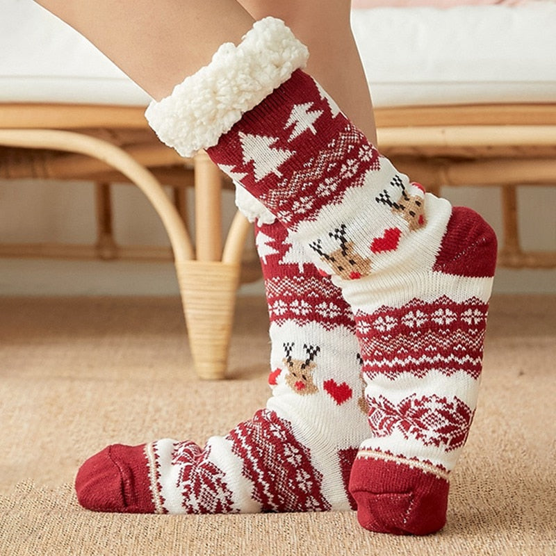 Chaussettes en polaire corail épaissie