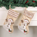 Chaussette de Noël motif carreaux