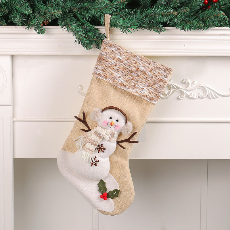 Chaussette de Noël motif pois