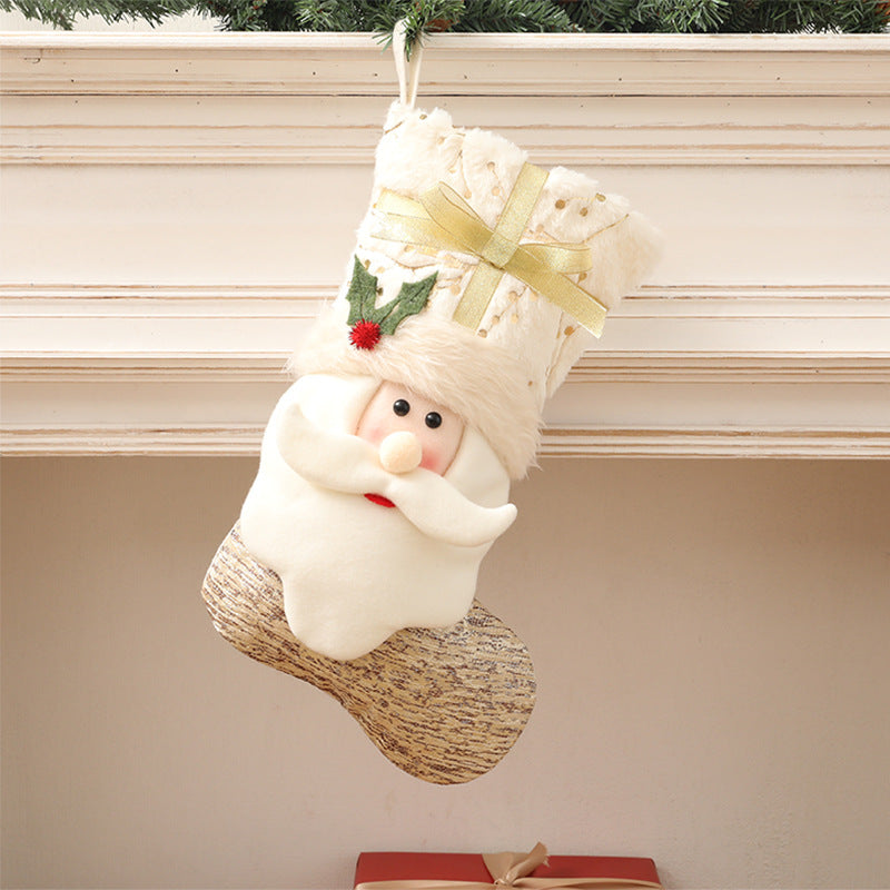 Chaussette de Noël nordique motif père Noël
