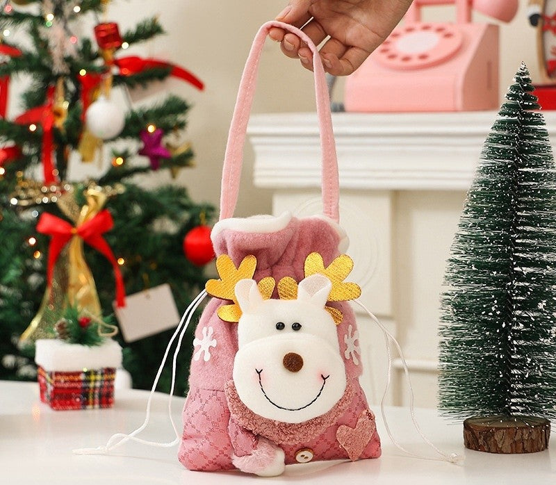 Sac cadeau de Noël motif renne