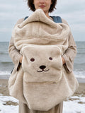 Cape polaire bébé pour poussette coloris beige