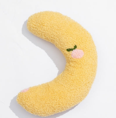 Coussin cervical chat coloris jaune orange