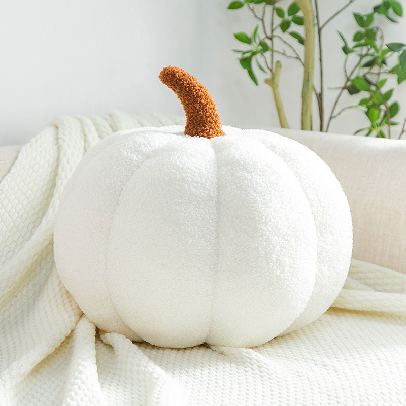 Coussin citrouille coloris blanc