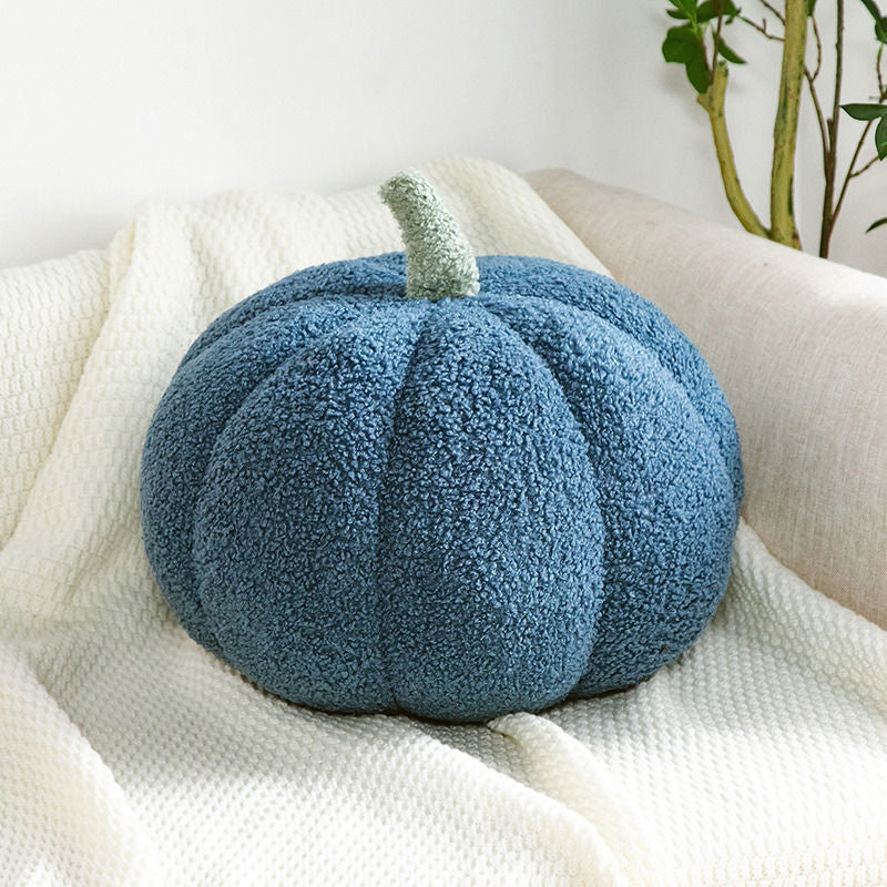 Coussin citrouille coloris bleu