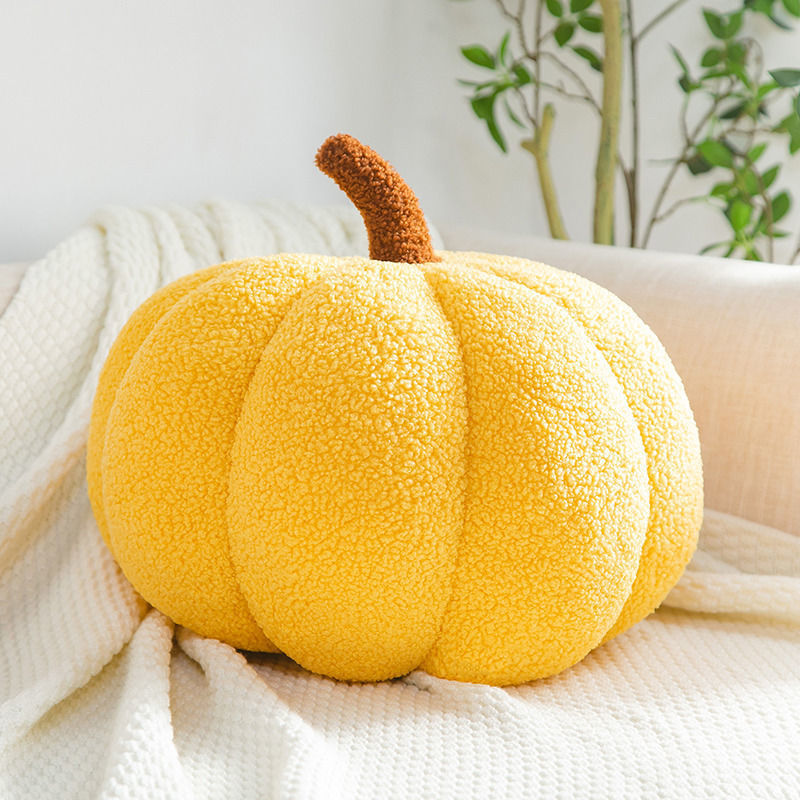 Coussin citrouille coloris jaune