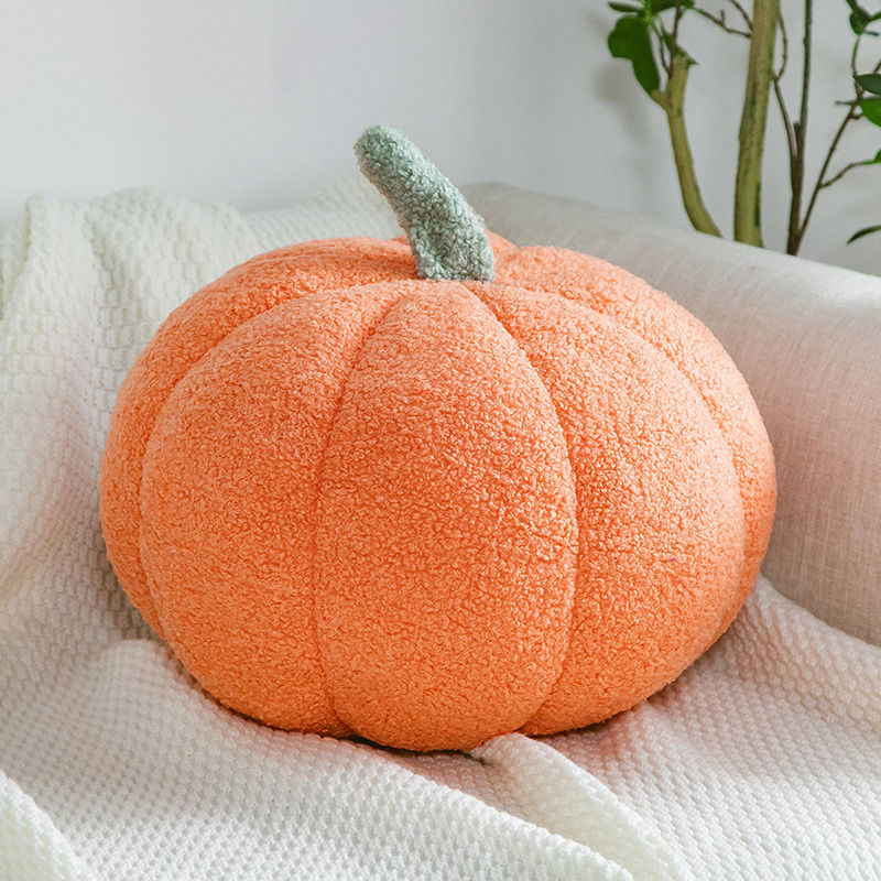 Coussin citrouille coloris orange