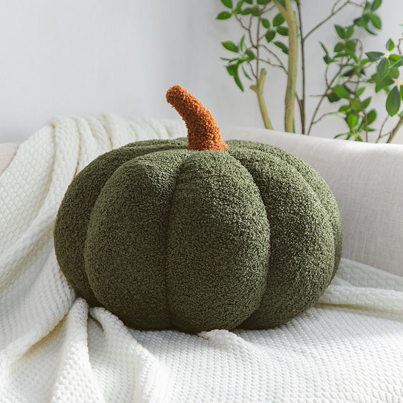 Coussin citrouille coloris vert