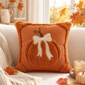 Housse de coussin Halloween citrouille orange