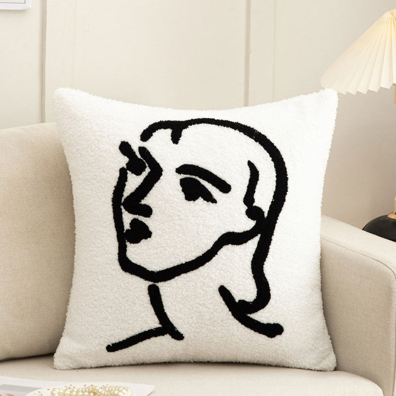 Housse de coussin motif Pensive