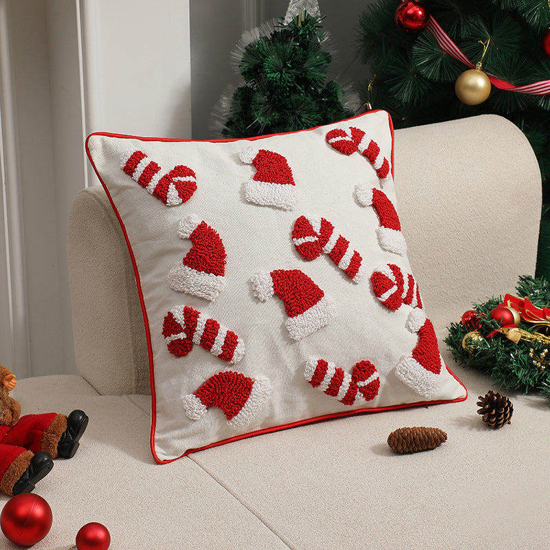 Housse de coussin touffetée formats 45 x 45 et 50 x 50 cm