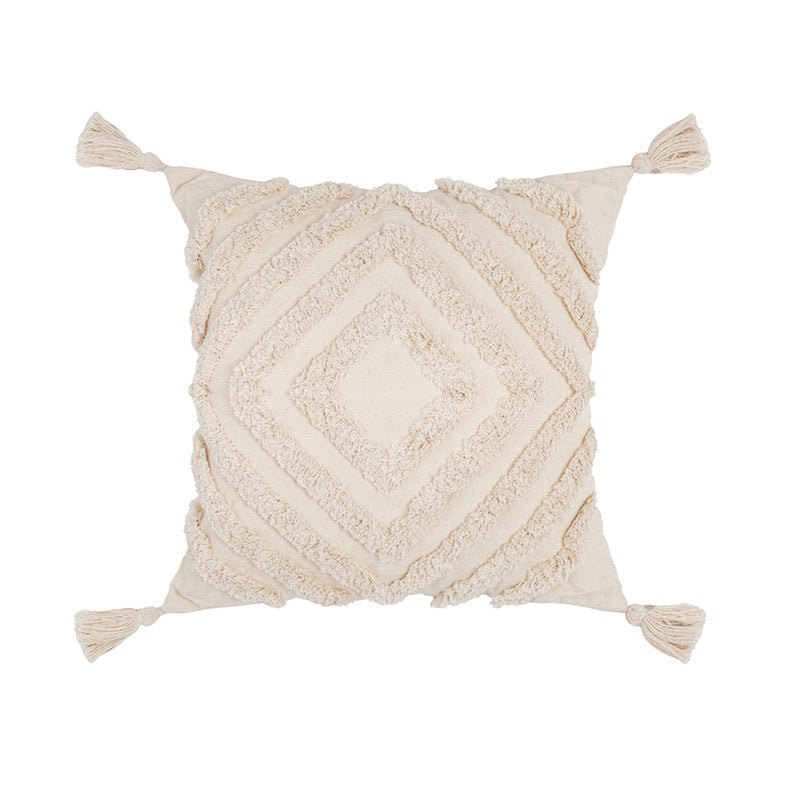 Housse de coussin nordique 45 x 45 cm beige