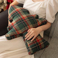 Coussin sapin à carreaux verts