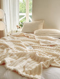 Plaid côtelé Nuage coloris blanc