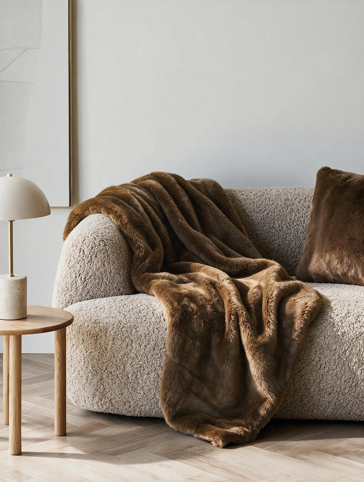 Plaid fausse fourrure Prestige en situation