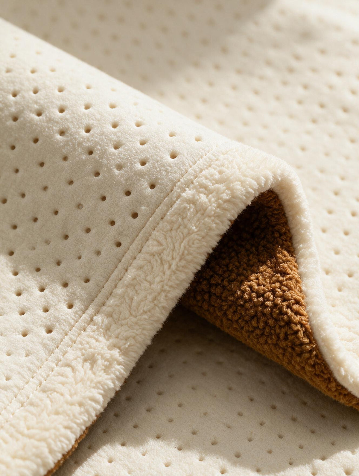 Détail du motif patte du tapis de sofa