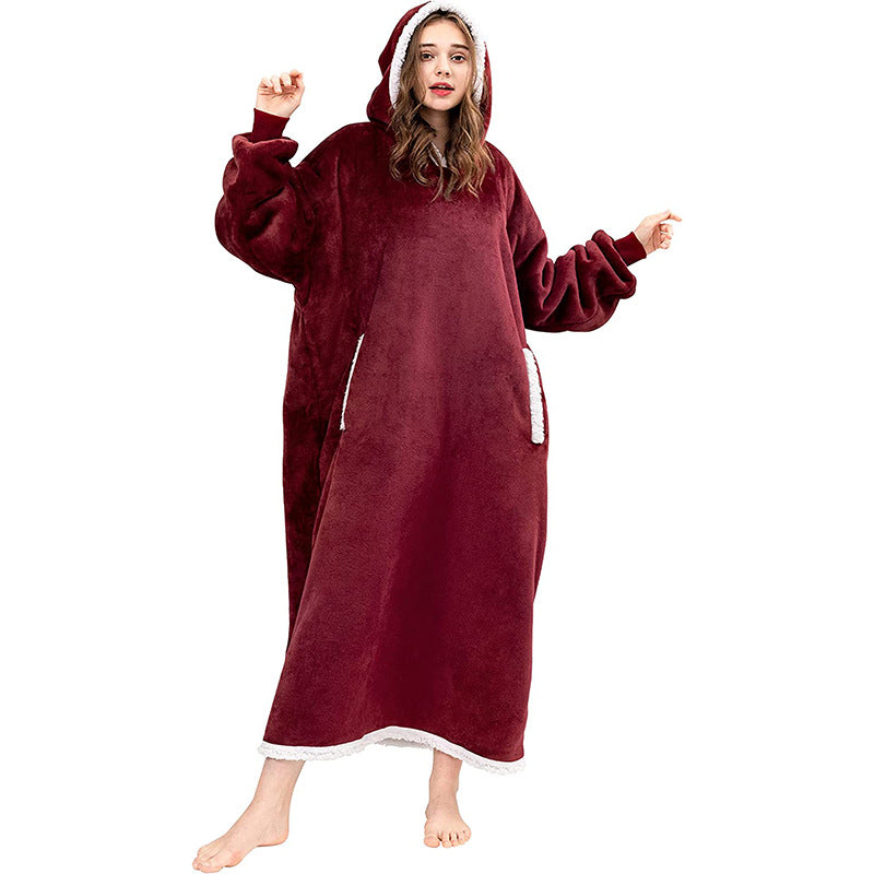 Pull plaid mi-long coloris bordeaux