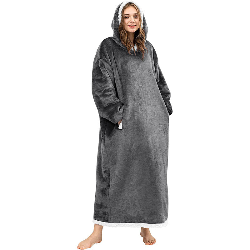 Pull plaid mi-long coloris gris anthracite