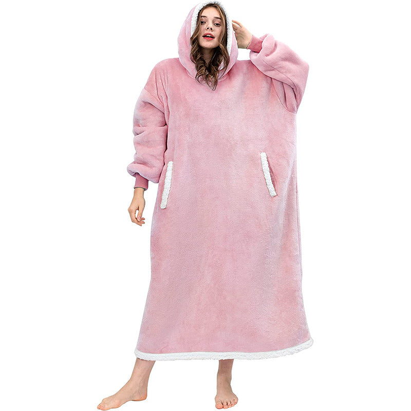 Pull plaid mi-long coloris rose