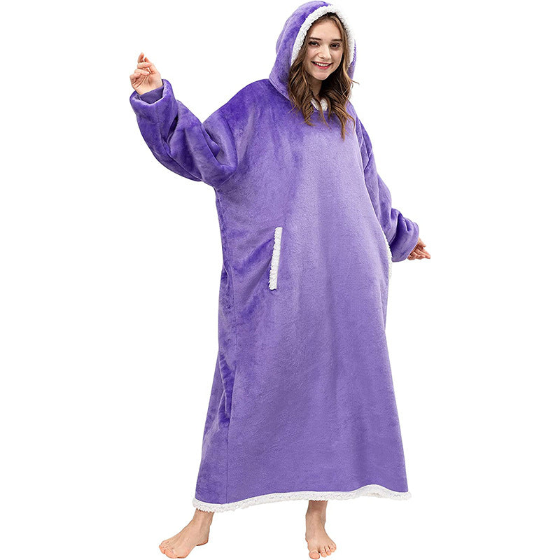 Pull plaid mi-long coloris violet