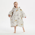 Pull plaid enfant motif chat, poche frontale
