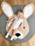 Tapis d'éveil bébé rond en coton en ambiance