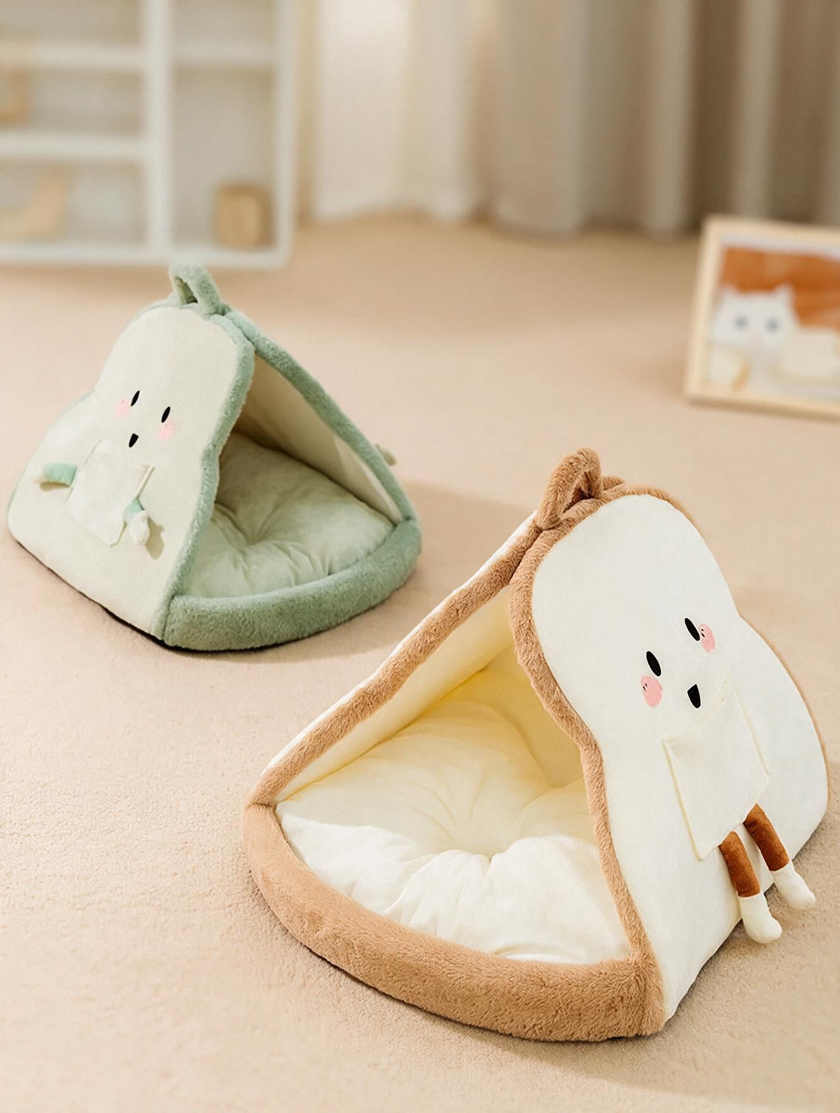 Tente igloo pour chat vue de côté