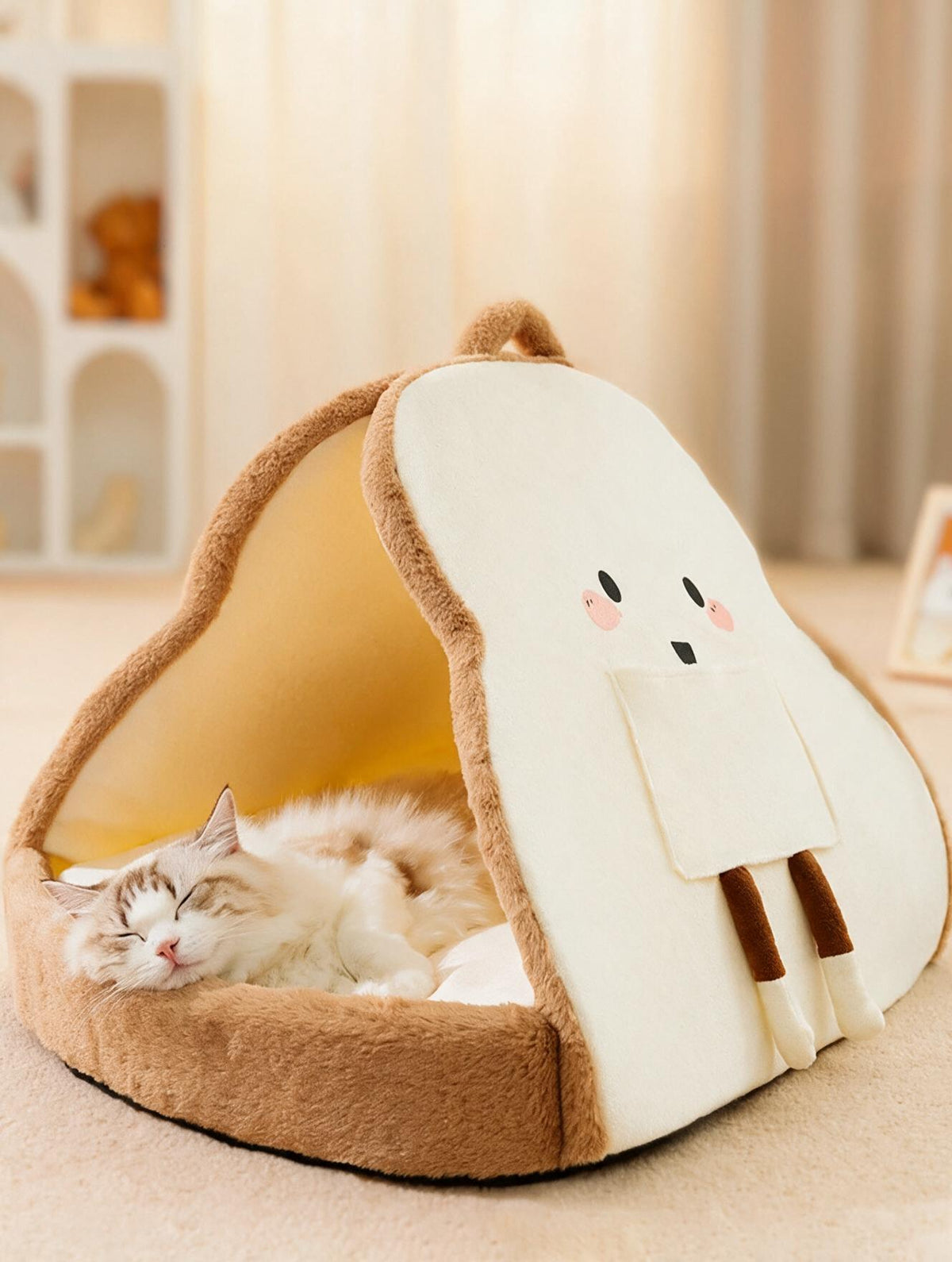 Tente igloo pour chat coloris beige